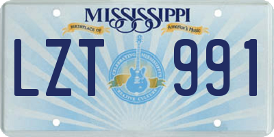MS license plate LZT991