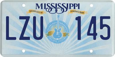 MS license plate LZU145