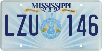 MS license plate LZU146