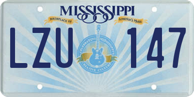 MS license plate LZU147