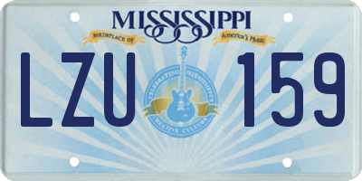 MS license plate LZU159