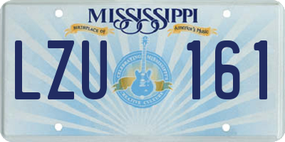 MS license plate LZU161