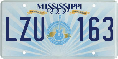 MS license plate LZU163