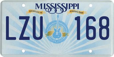 MS license plate LZU168