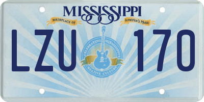 MS license plate LZU170