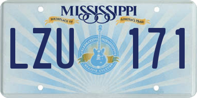 MS license plate LZU171