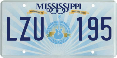 MS license plate LZU195