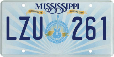 MS license plate LZU261