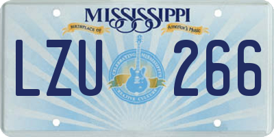 MS license plate LZU266