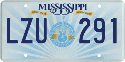 MS license plate LZU291