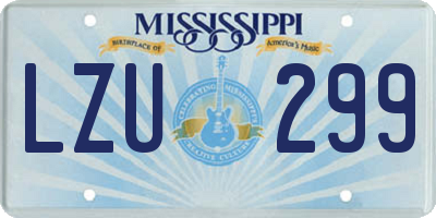MS license plate LZU299