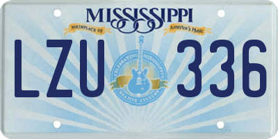MS license plate LZU336