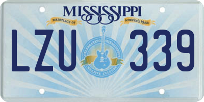 MS license plate LZU339