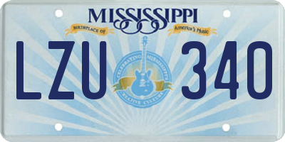 MS license plate LZU340