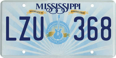 MS license plate LZU368