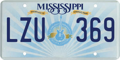 MS license plate LZU369