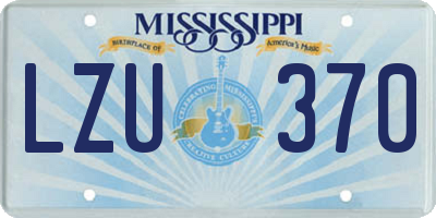 MS license plate LZU370