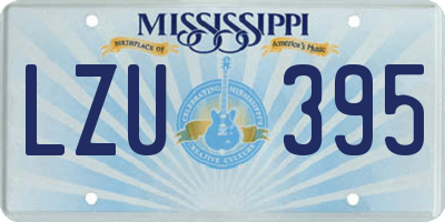 MS license plate LZU395