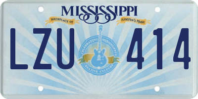 MS license plate LZU414