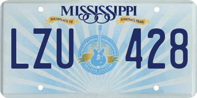 MS license plate LZU428
