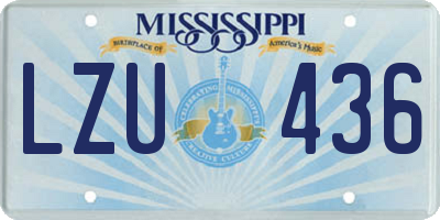 MS license plate LZU436