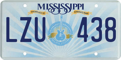 MS license plate LZU438
