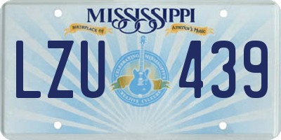 MS license plate LZU439