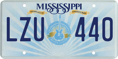 MS license plate LZU440