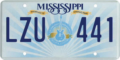 MS license plate LZU441