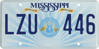 MS license plate LZU446