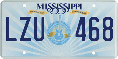 MS license plate LZU468