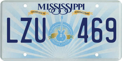 MS license plate LZU469
