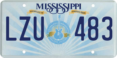 MS license plate LZU483