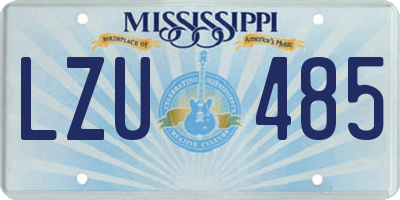MS license plate LZU485