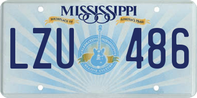 MS license plate LZU486