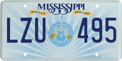 MS license plate LZU495