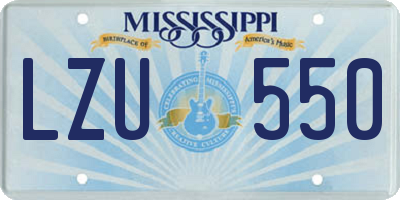MS license plate LZU550