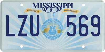 MS license plate LZU569
