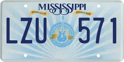 MS license plate LZU571