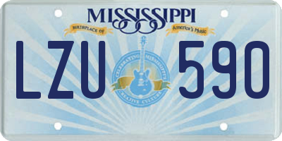 MS license plate LZU590