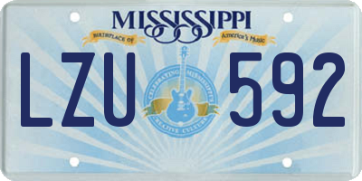 MS license plate LZU592