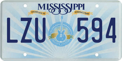 MS license plate LZU594