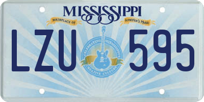 MS license plate LZU595