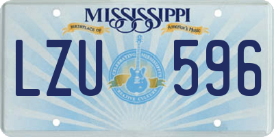 MS license plate LZU596