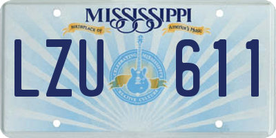 MS license plate LZU611