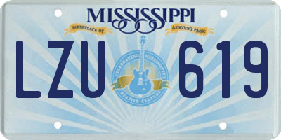 MS license plate LZU619