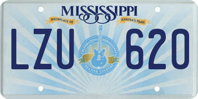 MS license plate LZU620