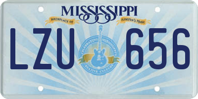 MS license plate LZU656