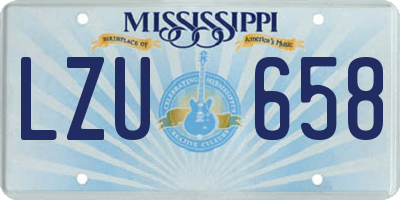 MS license plate LZU658