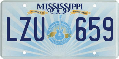 MS license plate LZU659